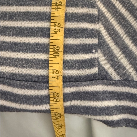 Sonoma Blue and White Striped Cowl Neck Sweater - Picture 7 of 9